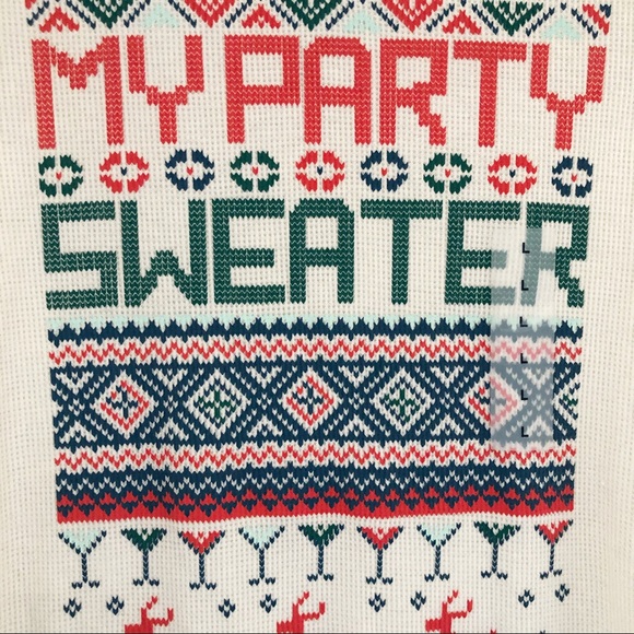 Old Navy Long Sleeve Waffle Kit “My Party Sweater” - Picture 3 of 7